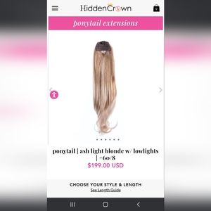 Hidden crown remy ponytail 60/8. Hair extensions 😍